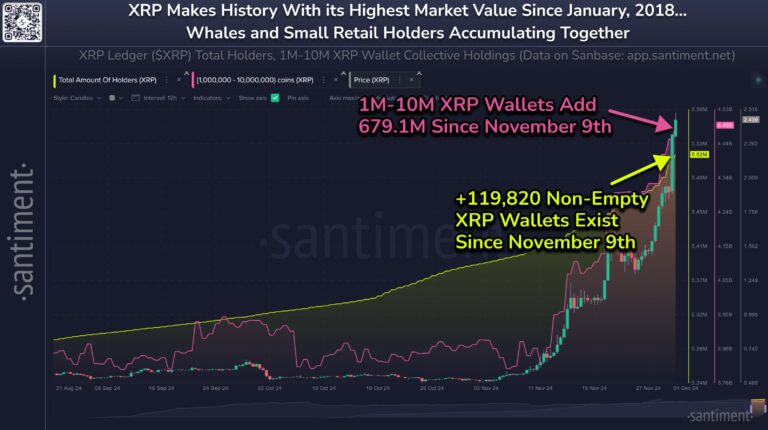 XRP Jumps 69% As Whales Go On $1.6 Billion Buying Spree