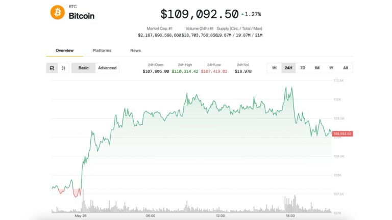 Bitcoin Rally Stalls Below $110K as Short-Term Holders Take $11B Profits
