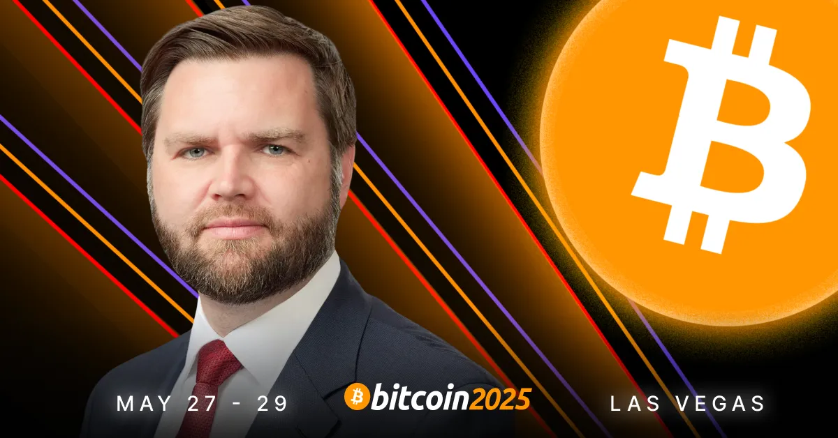 U.S. Vice President JD Vance To Speak At Bitcoin 2025 Conference