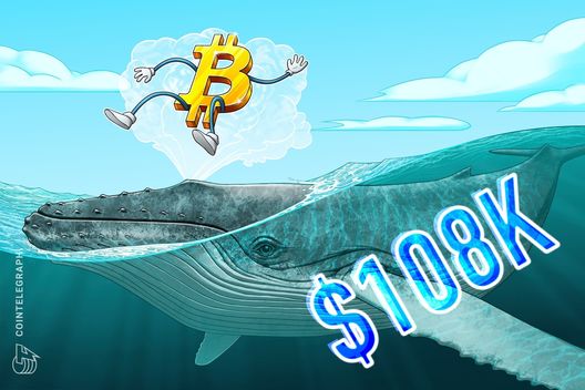 Bitcoin price rebounds to $108K as millionaire whale goes 20x long on BTC