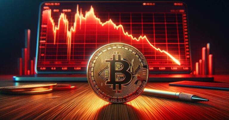 Bitcoin’s falls to monthly lows triggering $464 million in liquidations amid global market jitters