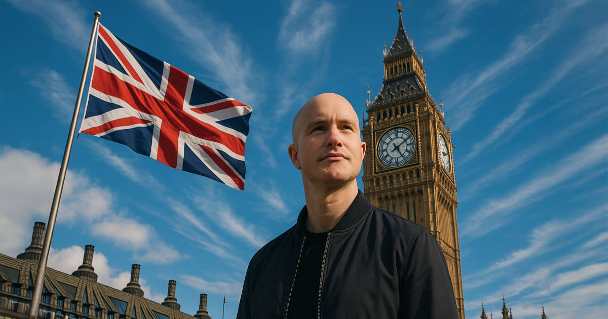 Coinbase CEO Brian Armstrong seen at 10 Downing Street amid push for UK crypto overhaul