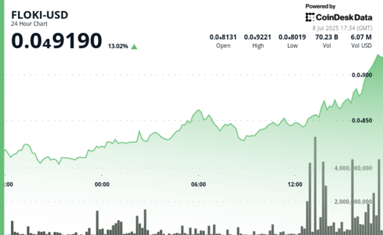FLOKI Explodes 12% on Massive Volume, Potentially Signalling Bullish Momentum