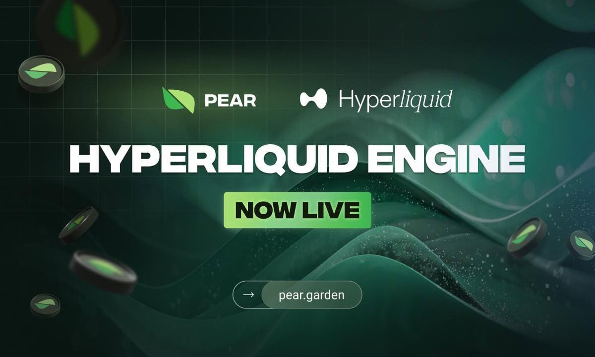 Pear Protocol Goes Live with Hyperliquid Integration and Announces $4.1M Strategic Round Led by Castle Island Ventures