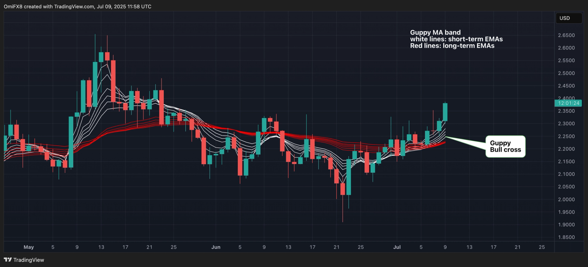 XRP Hits 45 Day High With 'Guppy' Momentum Indicator Pointing to More Gains Ahead: Technical Analysis