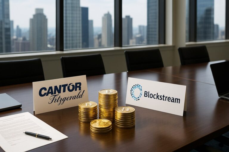 Cantor Fitzgerald SPAC nears $4B deal with Blockstream’s Adam Back to amass 30,000 Bitcoin