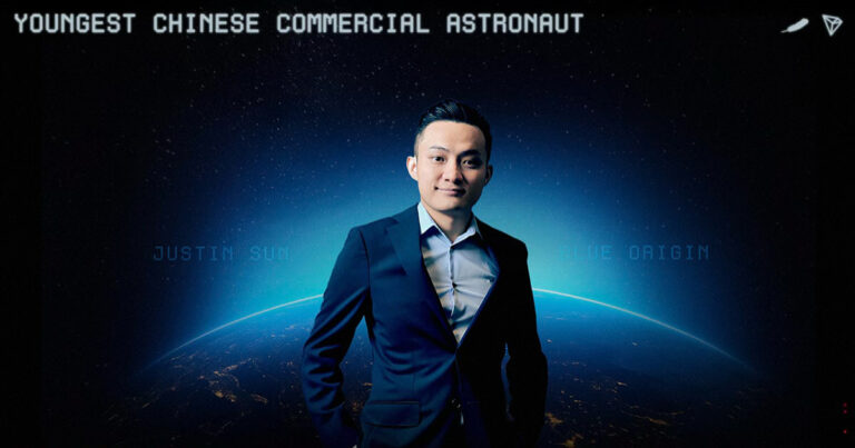 Justin Sun to Become Youngest Chinese Commercial Astronaut with Blue Origin’s New Shepard