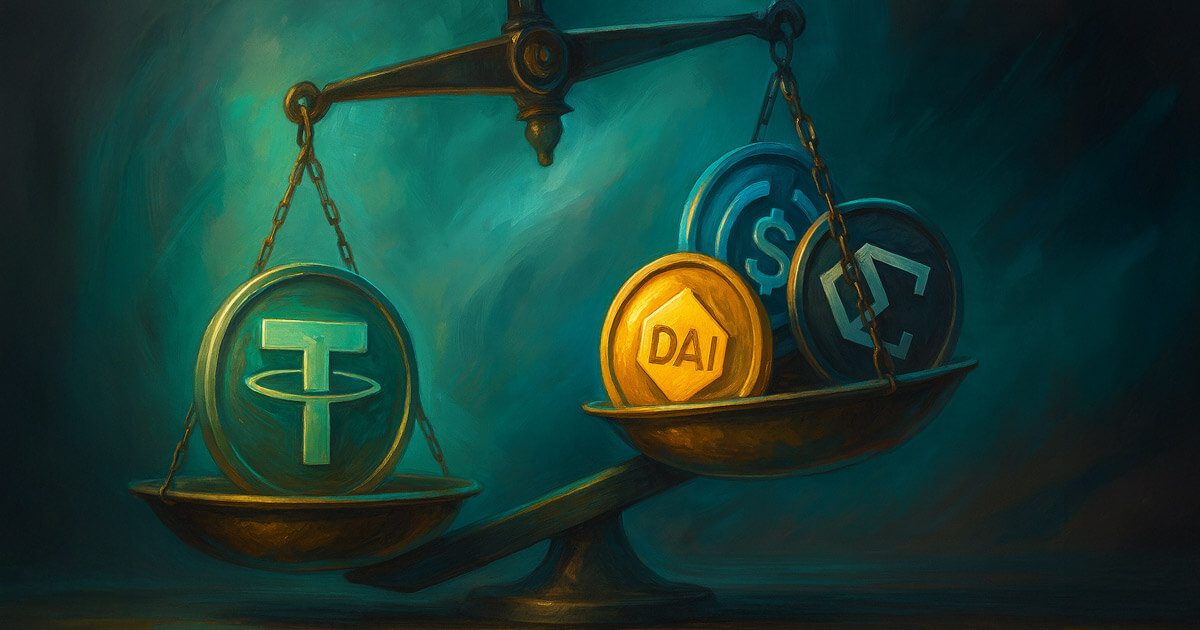 Tether’s market share dips below 60% for first time since 2023