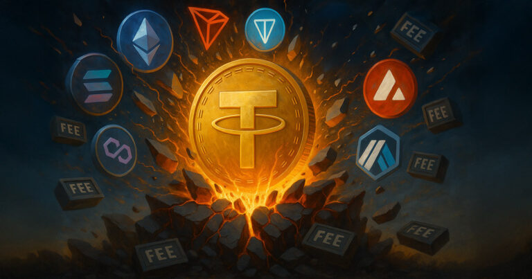 Tether’s USDT captures 40% of all on-chain fees across 9 major blockchain networks