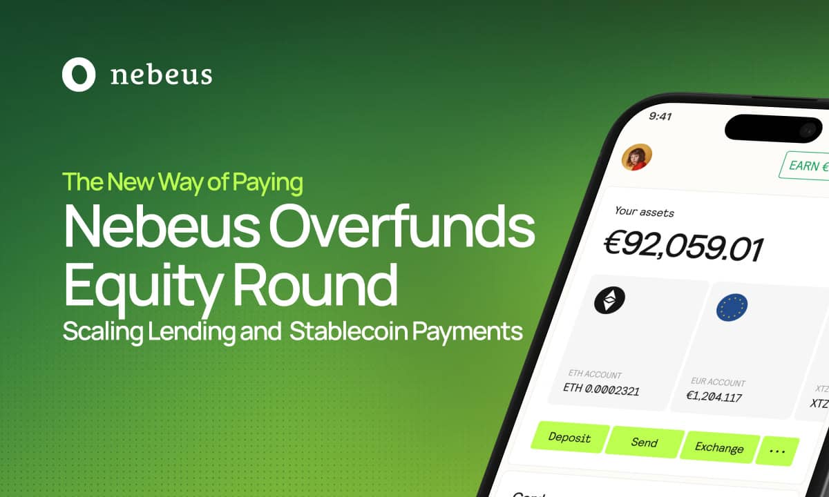 Nebeus Overfunds Equity Crowdfunding Campaign with €3.6M Raised, Reflecting Growing Demand for Regulated Crypto–Finance Solutions