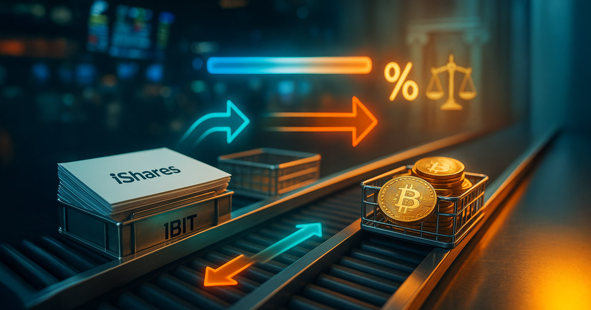 IBIT flips to in-kind creations: what it means for spreads, taxes and flows