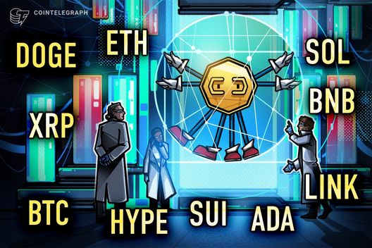 Price predictions 10/8: BTC, ETH, BNB, XRP, SOL, DOGE, ADA, HYPE, LINK, SUI
