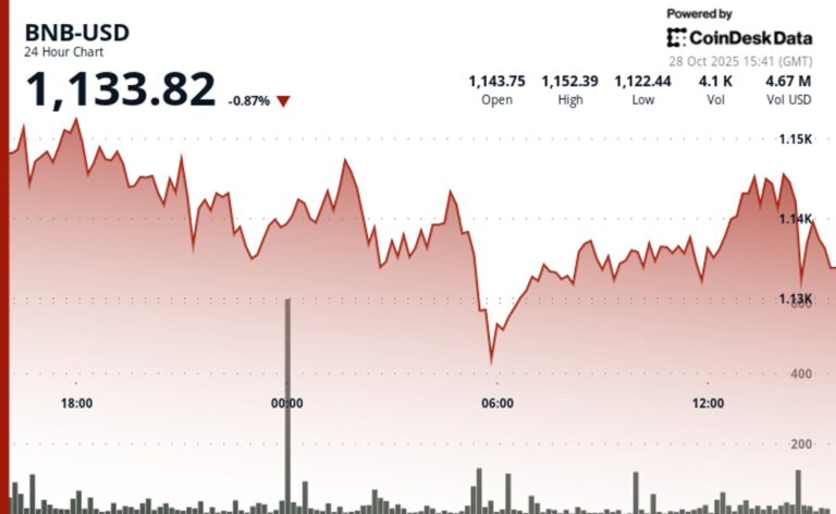 BNB Drops After $1.65B Token Burn, Eyes Resistance Near $1,150