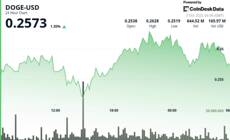 DOGE Anchored Above $0.251, Traders Watching $0.264 Break