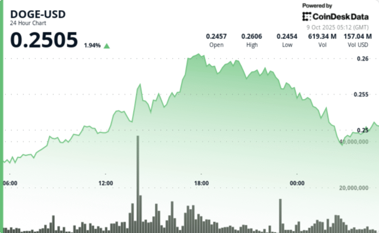 DOGE Rejected at $0.26, Slides 2% as Profit-Taking Hits
