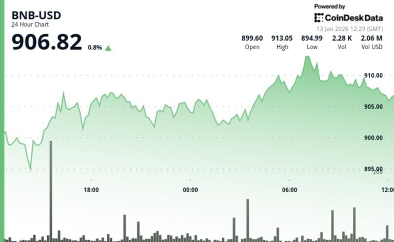 BNB's price holds above $900 after slight gain but fails to break key resistance