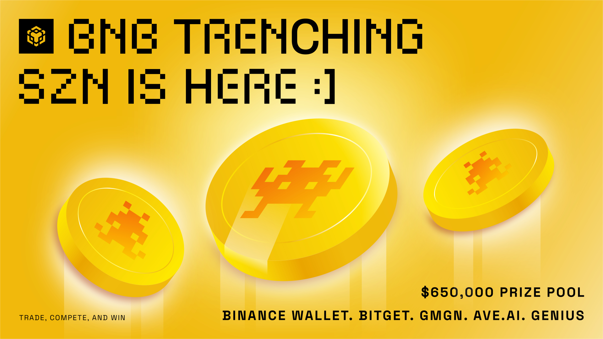 BNB Chain Launches BNB Trenching Szn With $650K in Rewards Across Top Trading Platforms