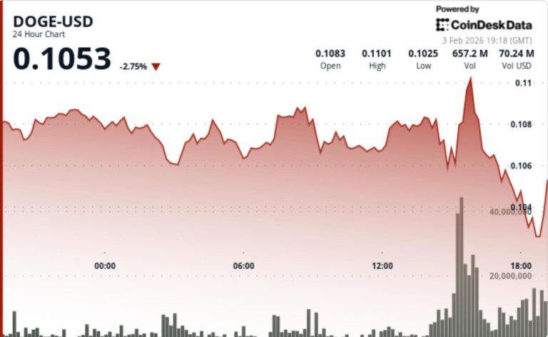 Dogecoin falls 7% as risk-off trade hits Ethereum tied tokens