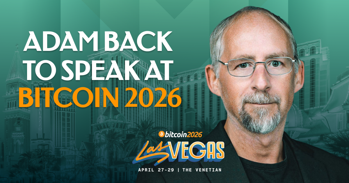 Adam Back Confirmed As A Bitcoin 2026 Speaker