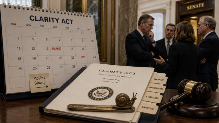 CLARITY Act momentum slows to a crawl as lawmakers clash over crypto ethics rules