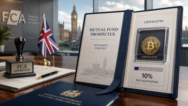 UK mutual funds may soon be allowed to hold crypto ETNs, but only with a 10% leash
