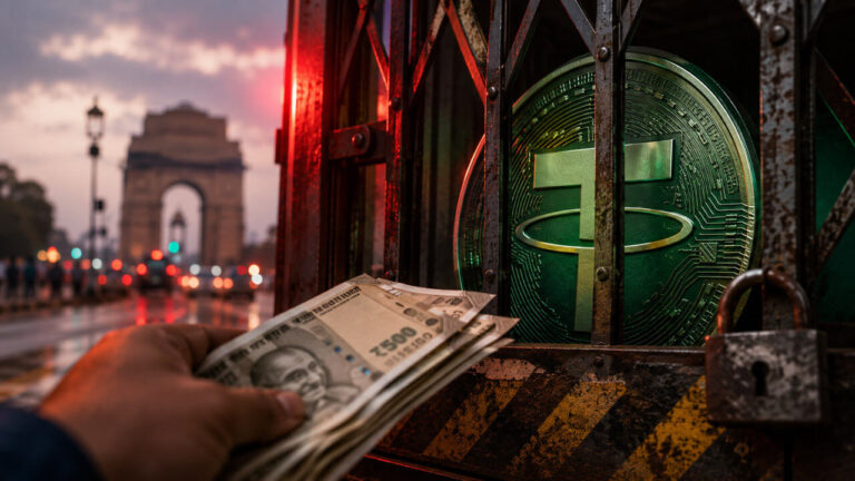 Tether trades 8.5% above India’s dollar rate as policy pressure hits USDT access