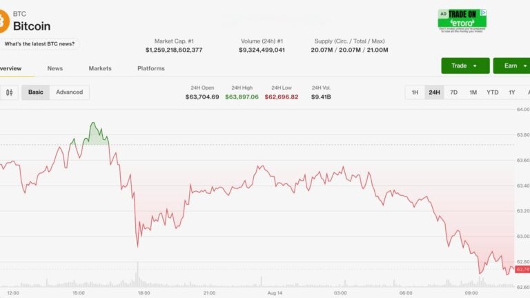 Bitcoin slips as U.S. inflation fails to spark gains, ETFs see August's first two-day drawdown