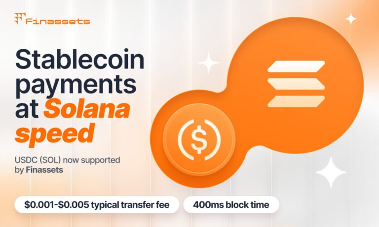 Finassets Crypto Payment Gateway Launches USDC Payment Support on Solana