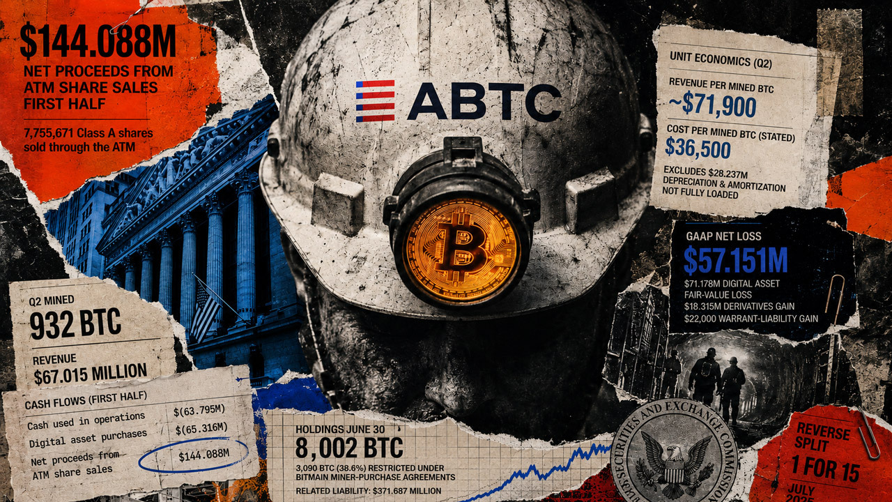 American Bitcoin built an 8,002 BTC reserve, but nearly 40% of it is quietly tied up with Bitmain
