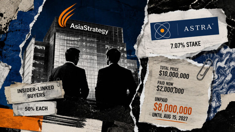 AsiaStrategy’s Astra deal lets insider-linked buyers take ownership before $8 million comes due