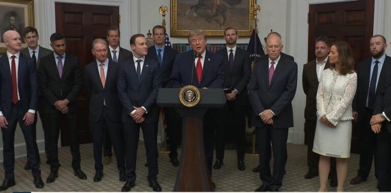 Trump pushes Congress to move on Clarity Act during White House crypto event