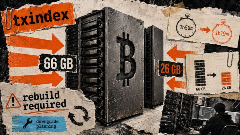 A hidden Bitcoin node database just shrank by 40 GB, but only if runners rebuild it