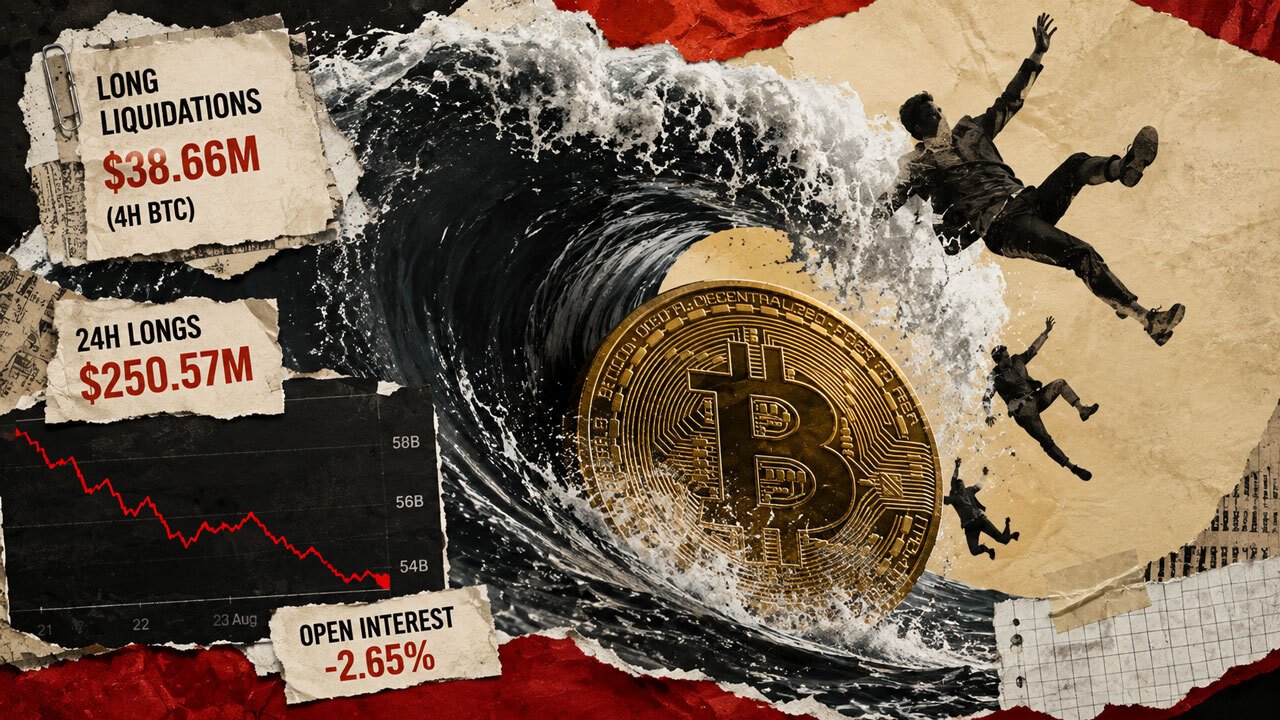 Bitcoin weekend blip wiped out $250M in over leveraged long traders while open interest weakens