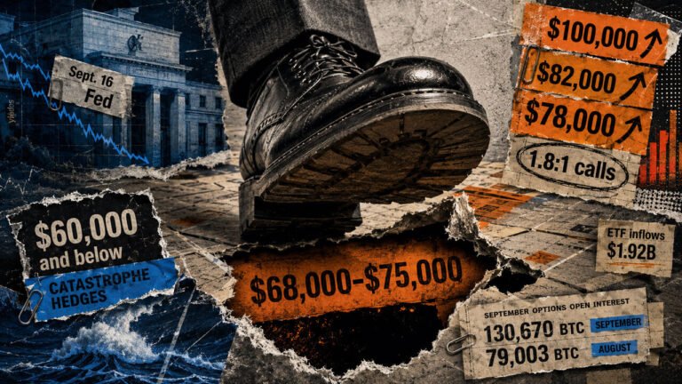 Bitcoin traders hedged $60k and loaded up above $78k leaving the low $70k exposed