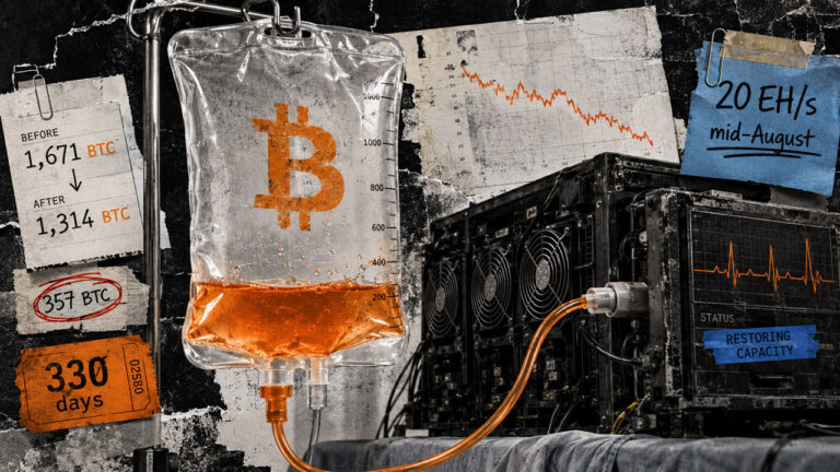 A major Bitcoin miner burned through 357 BTC on secret compute deals while its output plummeted