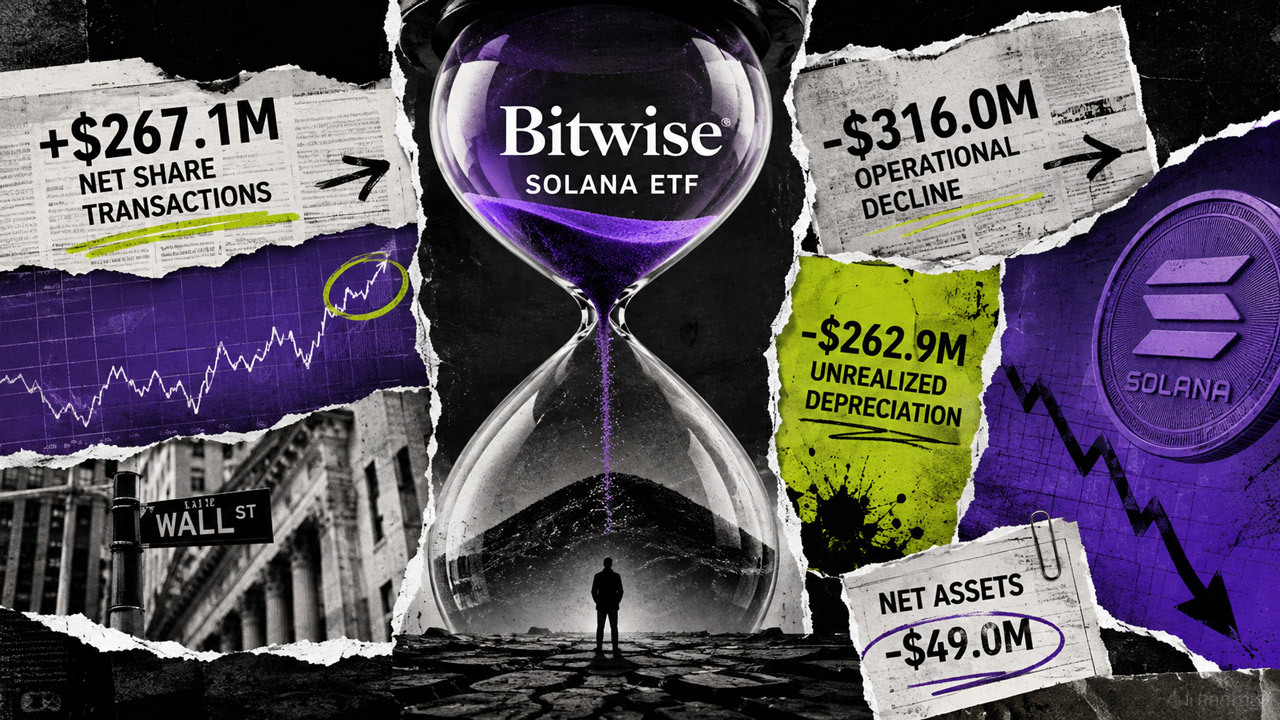 Investors poured $267 million into Bitwise’s Solana ETF, but market losses erased every cent