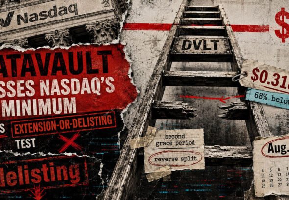 Datavault hits Nasdaq deadline 68% below $1 as extension or delisting decision looms