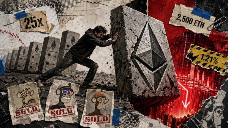 Machi Big Brother sells 3 Bored Apes to cut his Ethereum long in 52%, but liquidation moved to just $22 away