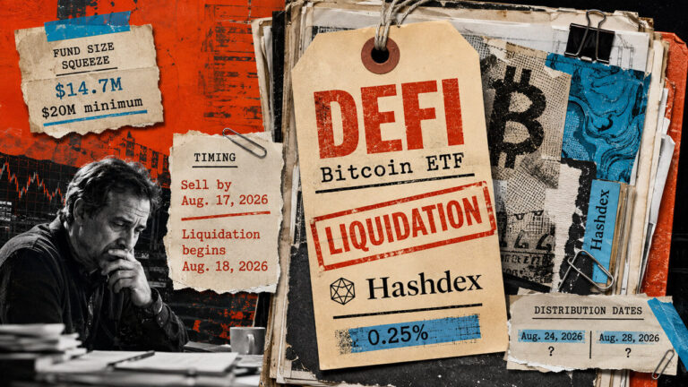 Hashdex is shutting down its Bitcoin ETF, leaving investors with just days to sell before a blind, unpredictable cash out