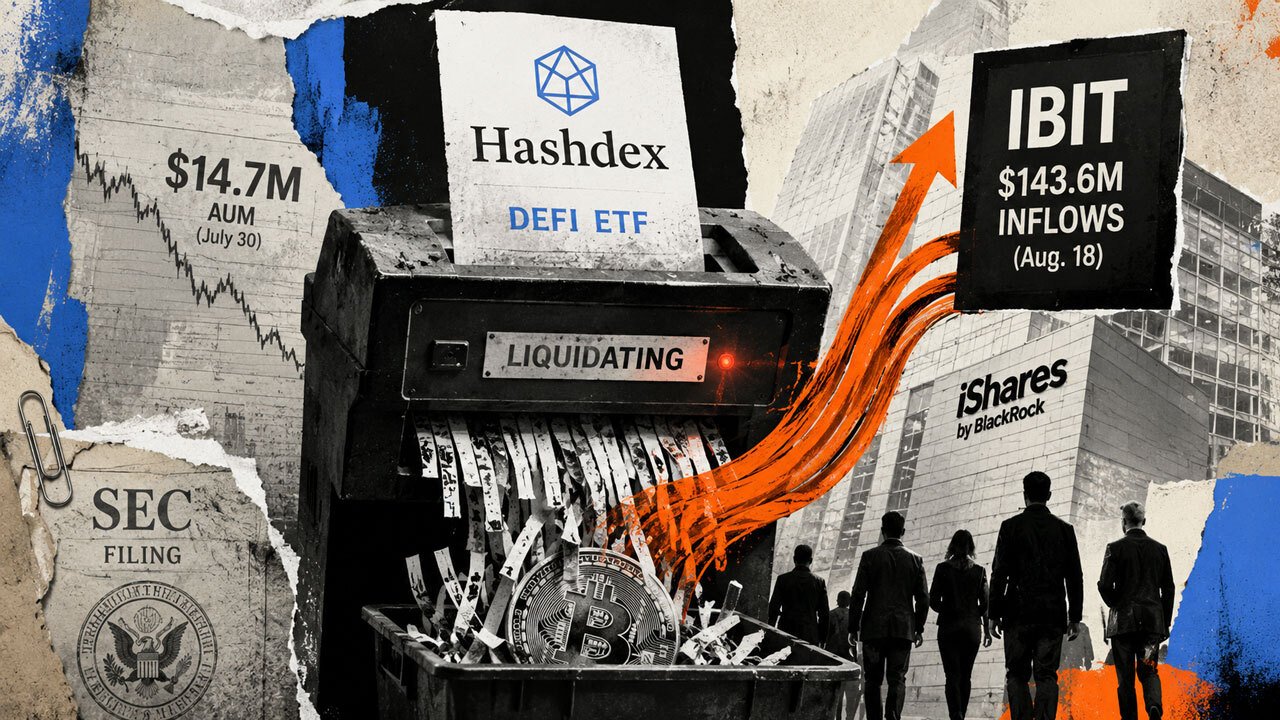Hashdex liquidates $14.7 million Bitcoin ETF as IBIT draws $143.6 million