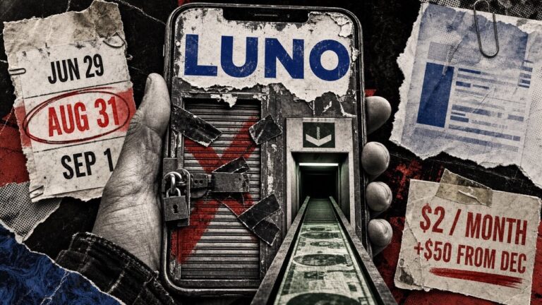 Luno blocks crypto transfers for some users, leaving a late August cash-out deadline before monthly fees hit