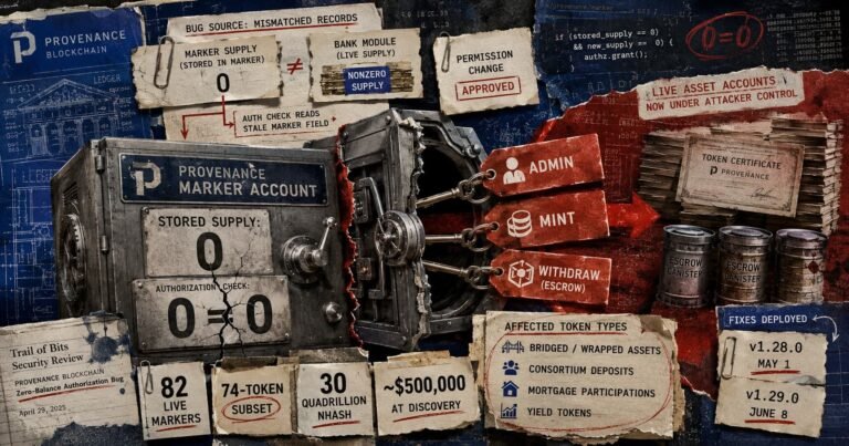 A zero-balance bug let empty wallets seize control of 82 Provenance assets