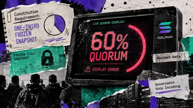 Solana’s first governance vote nears with a live 60% quorum display error