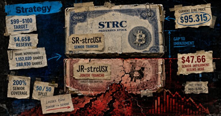 Strategy sold $100M to defend STRC’s $100 stock price as DeFi packages the risk into a 7% ‘safer’ trade