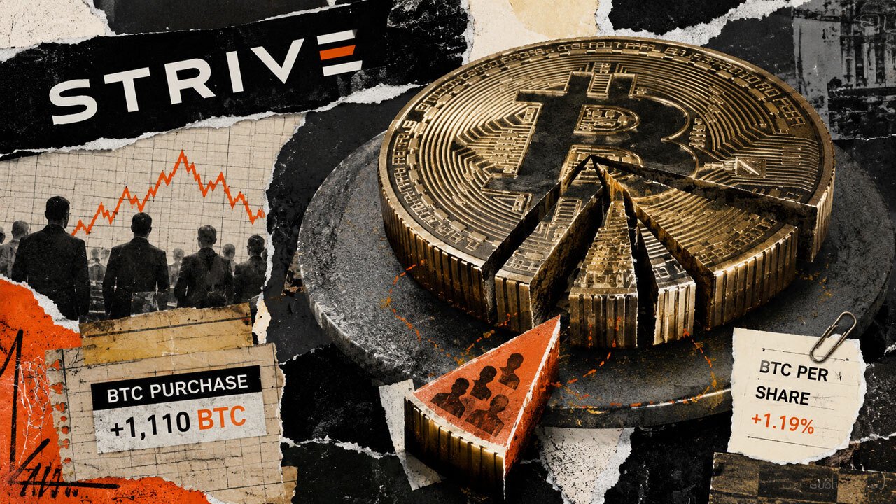 Strive bought 1,110 Bitcoin, but shareholders gained less than 2% real BTC yield