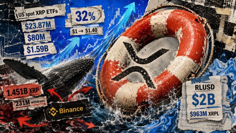 XRP rebounds 32% from $1 as ETF money pours in and whales reposition