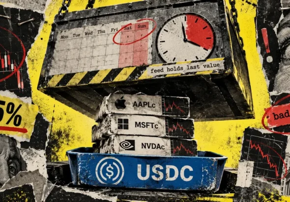 Aave’s live stock-token loans expose USDC lenders to a weekend price gap