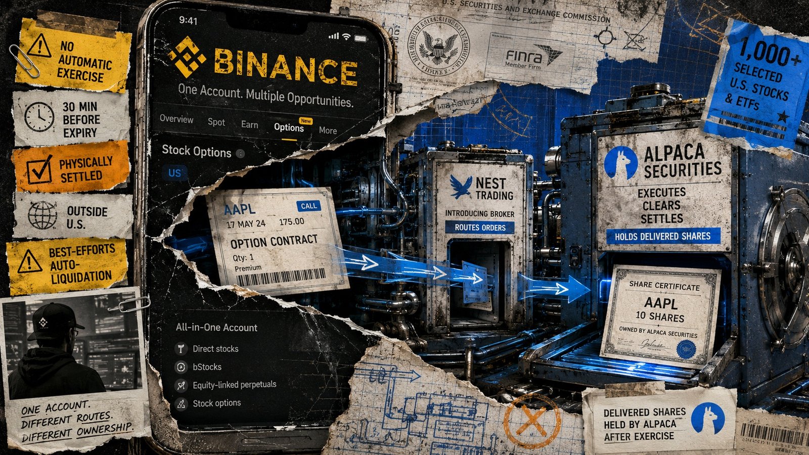 Binance deepens TradFi push with physically settled options on over 1,000 US equities