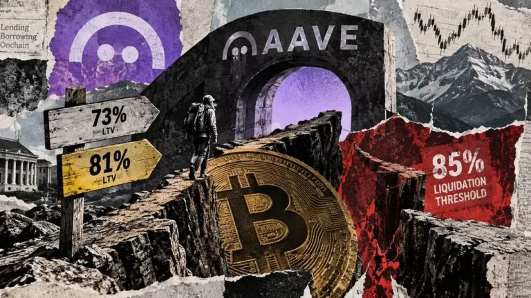 Narrowing price cushions leave Bitcoin loans vulnerable to 4.7% price dips as Aave weighs higher leverage
