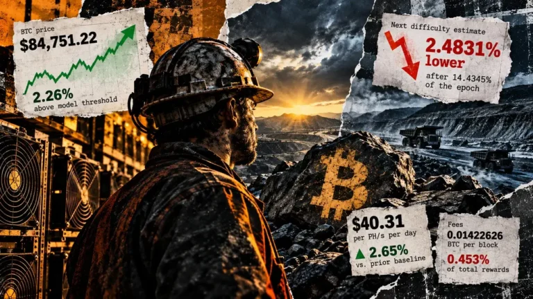 Bitcoin’s $84K rally isn’t saving miners as difficulty signals already flash caution